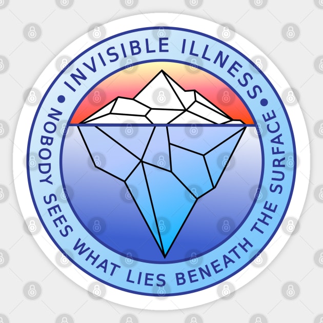 Invisible Illness Iceberg Sticker by IndigoLark